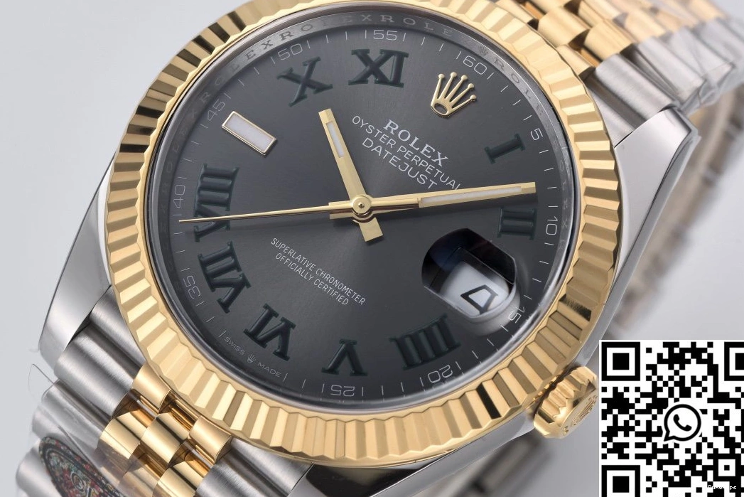 Wimbledon M126333-0020 Datejust Rolex Clean Factory Dial Grey 1205